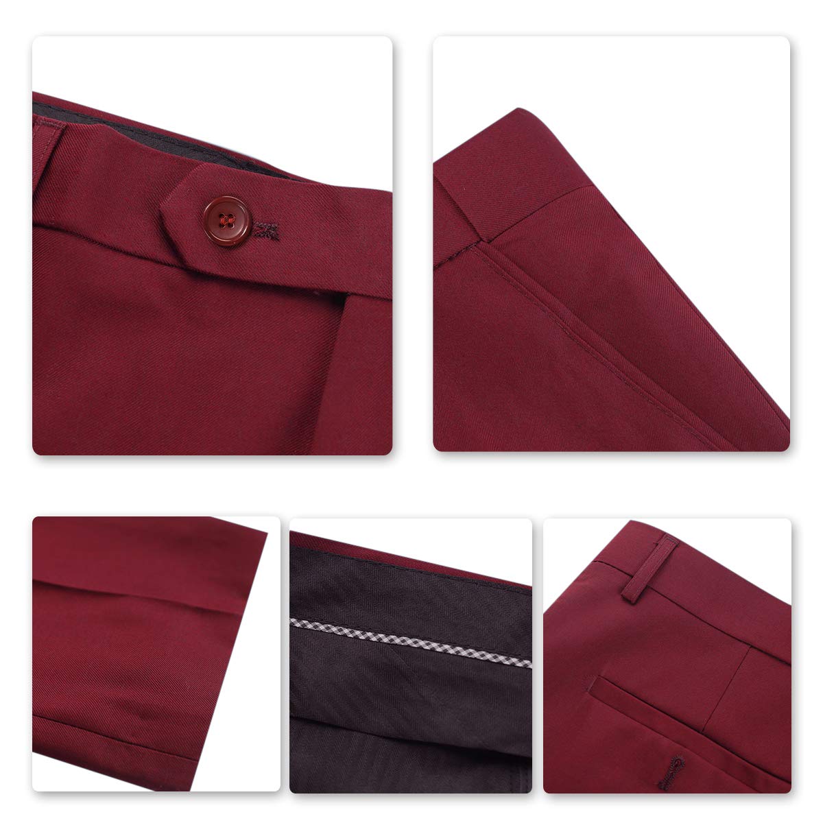 Traje de 3 piezas para hombre Allthemen, ajustado, dos botones, para la oficina