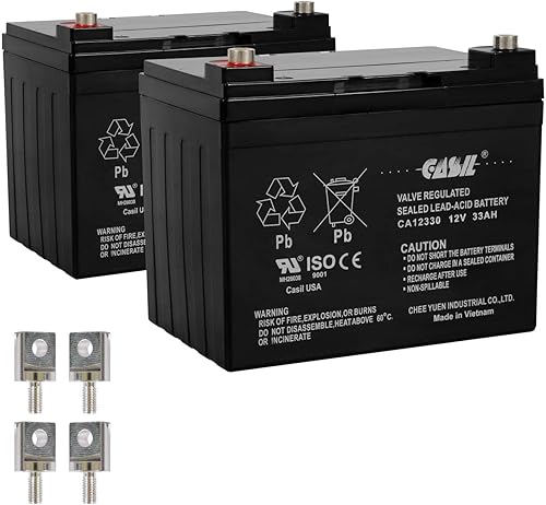 Casil Batería de repuesto de 12 V 33 ah compatible con la batería de tractor de césped Cub Cadet 320+ CCA, U1-35 para LT1040, LT1042, LT1045,