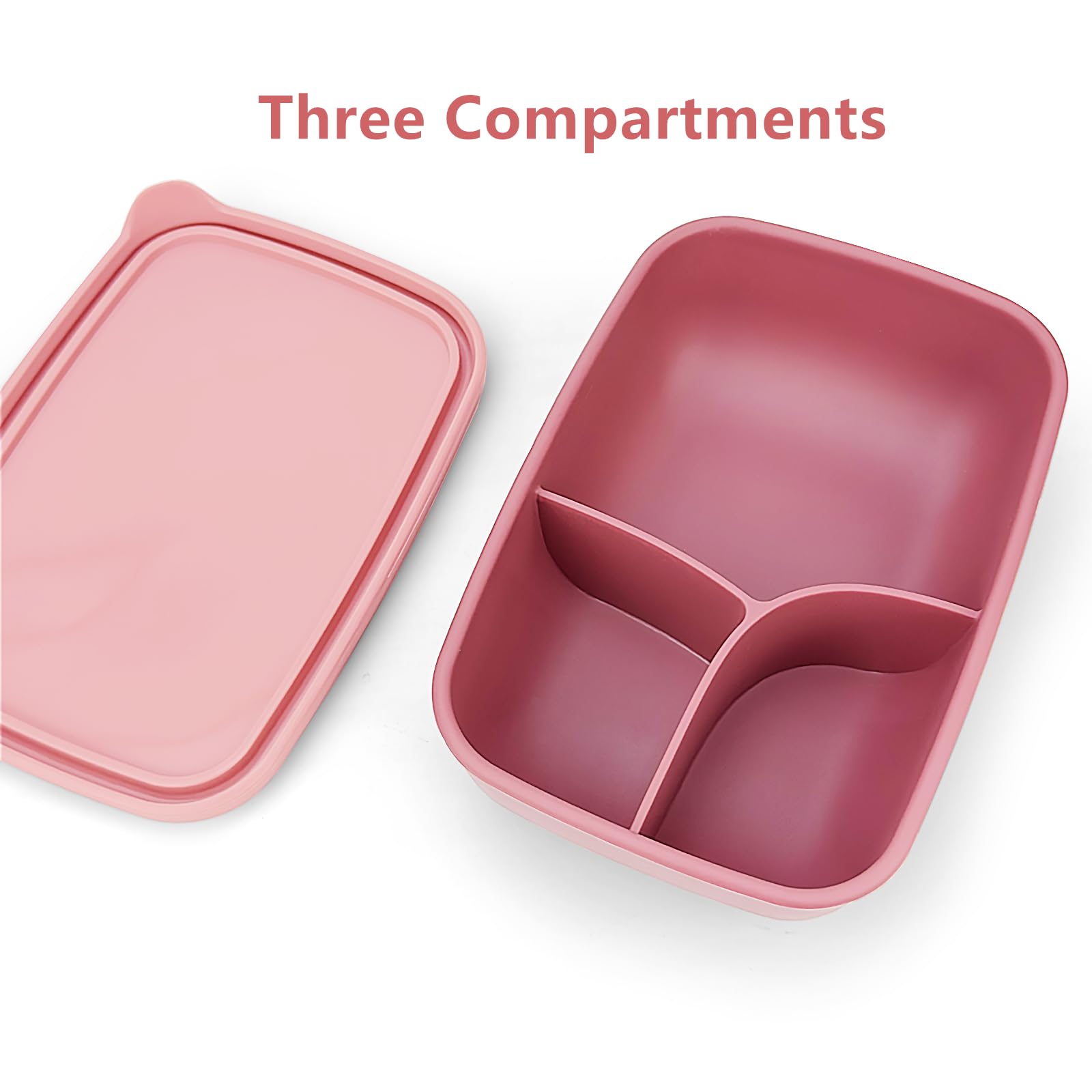 Tbest Bento Box Boîte à Bento Ronde En Silicone De 350 Ml Boîte à Lunch Pliable Récipient Pour