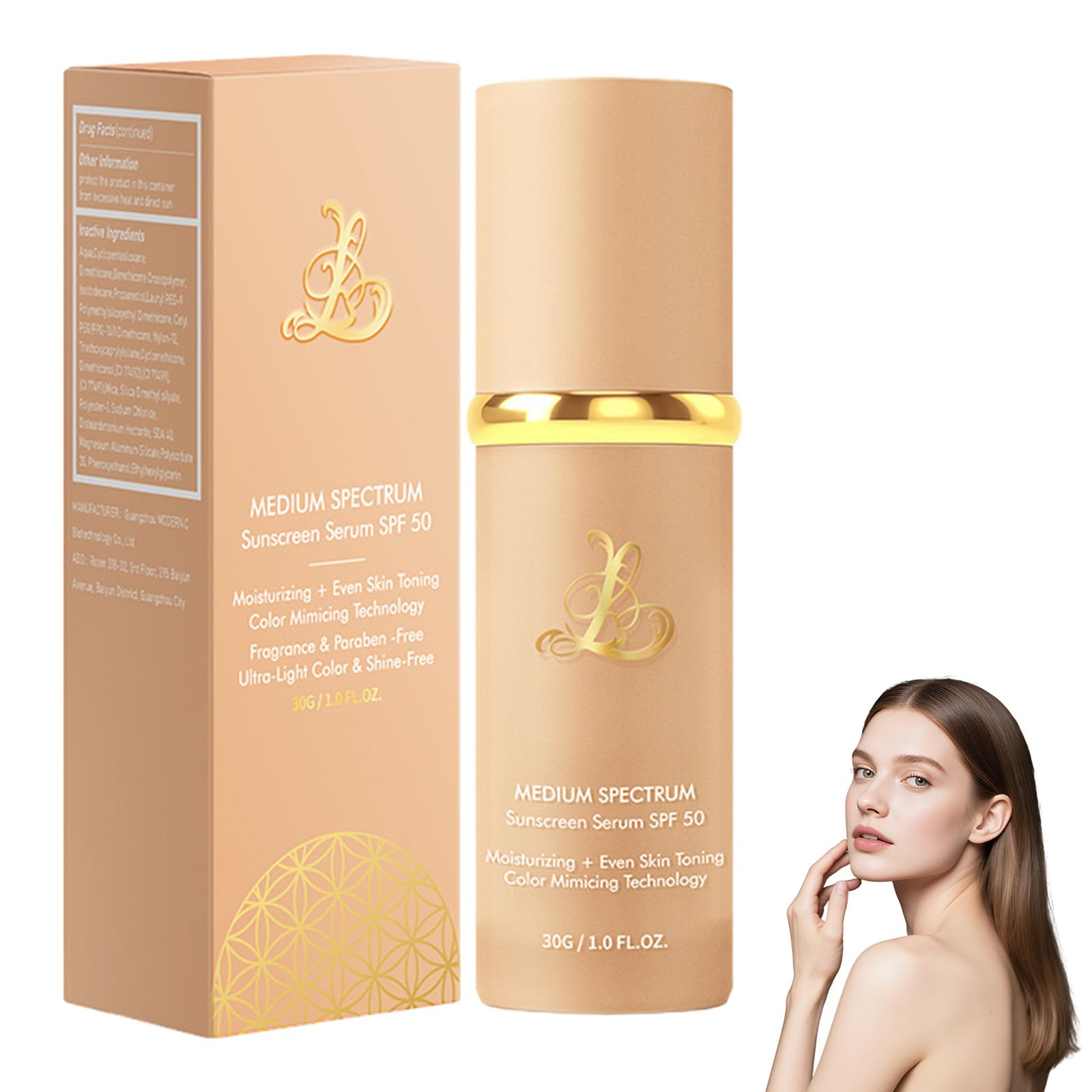Infinite Love Maquillaje, 4 en 1 Base De Maquillaje Antiedad, Base De Maquillaje Que Cambia De Color SPF 50, Antiedad Hidratante, HidratacióN Duradera Para Corrector (1)