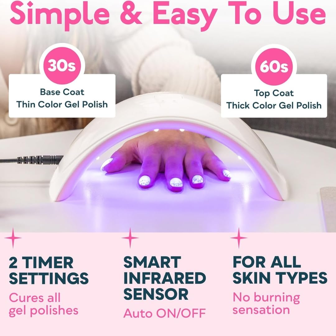 STARTIPS Gel Nail Polish UV Light Lamp Nail Dryer Machine And Nail Paint Dryer Machine For Nails Art White, uv light for resin art drying, all in 1 uv led drying machine. Sun 5 uv lamp - Image 2 thumbnail