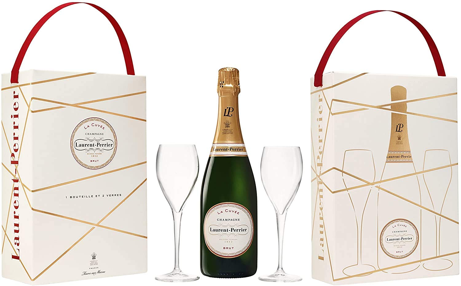 Estuche Laurent-Perrier La Cuvée + 2 Copas