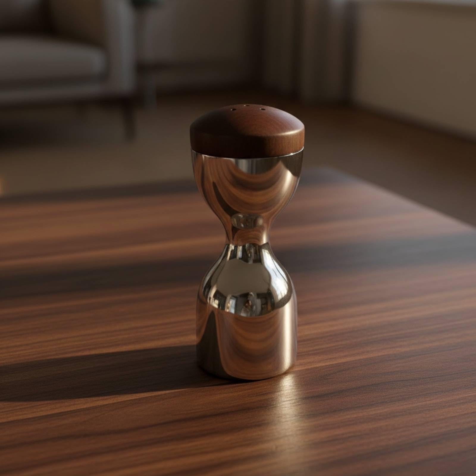 Dosatore con Tappo in Legno da Tavolo Spargisale Compatto Spargitore di Spezie per Angolo Caffè