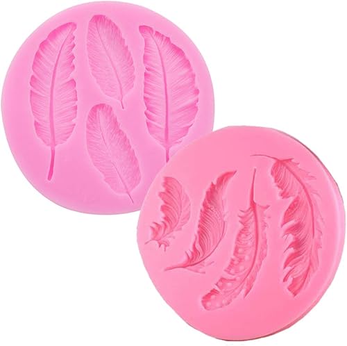 AKOAK 2 moldes de silicona para fondant, herramientas de horneado hechas a mano para fondant, chocolate, caramelo, pastel, decoración, arcilla