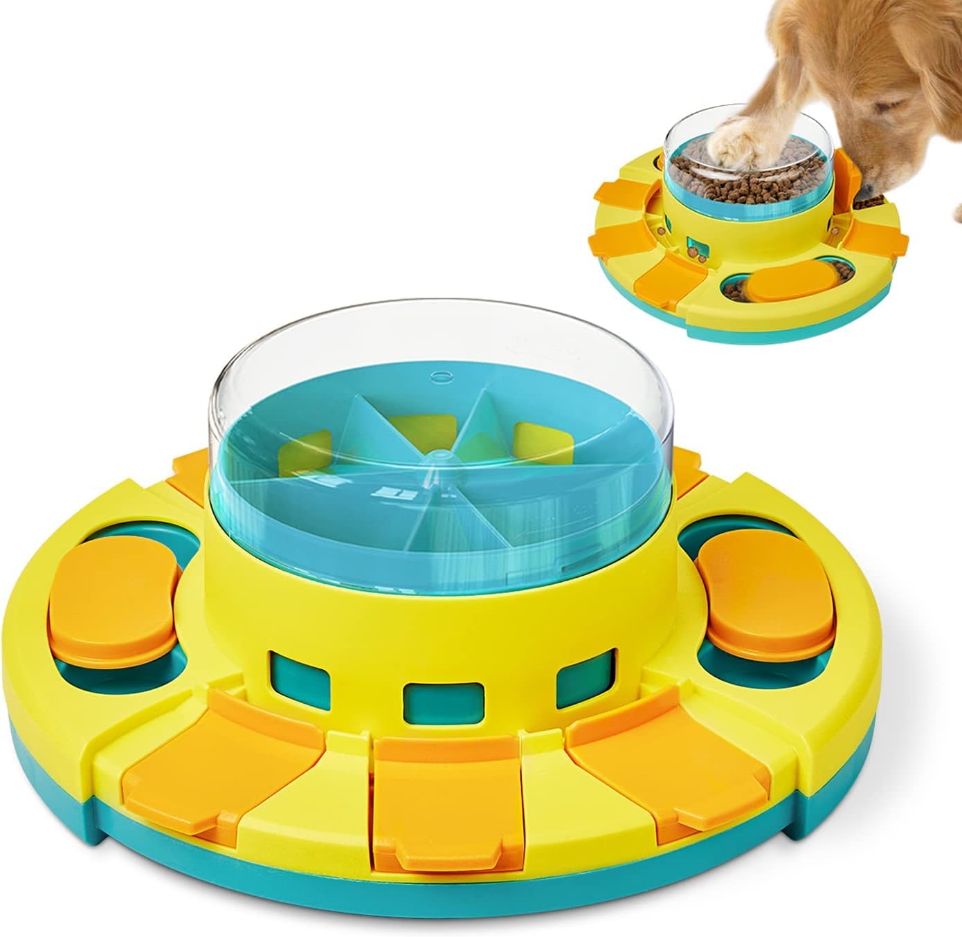 Potaroma Giocattolo puzzle per cani a 2 livelli, alimentatore lento, giocattoli per l'alimentazione del cibo per cani per addestramento del QI, giocattoli di intrattenimento per cani per tutte le