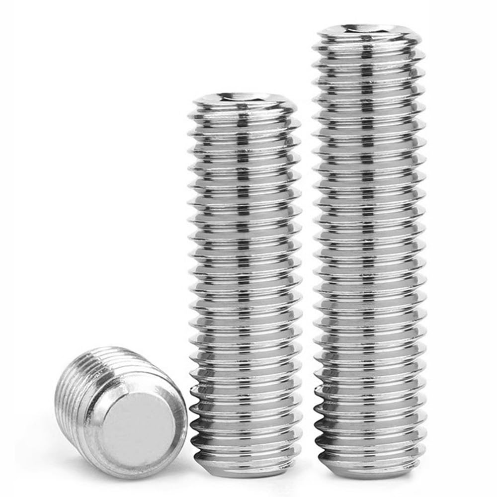 AIVEKE M8 x 30mm (20 Stück) Gewindestifte - Madenschrauben Wurmschrauben Innensechskant Edelstahl 201 DIN 913 Metrische Gewindeschrauben