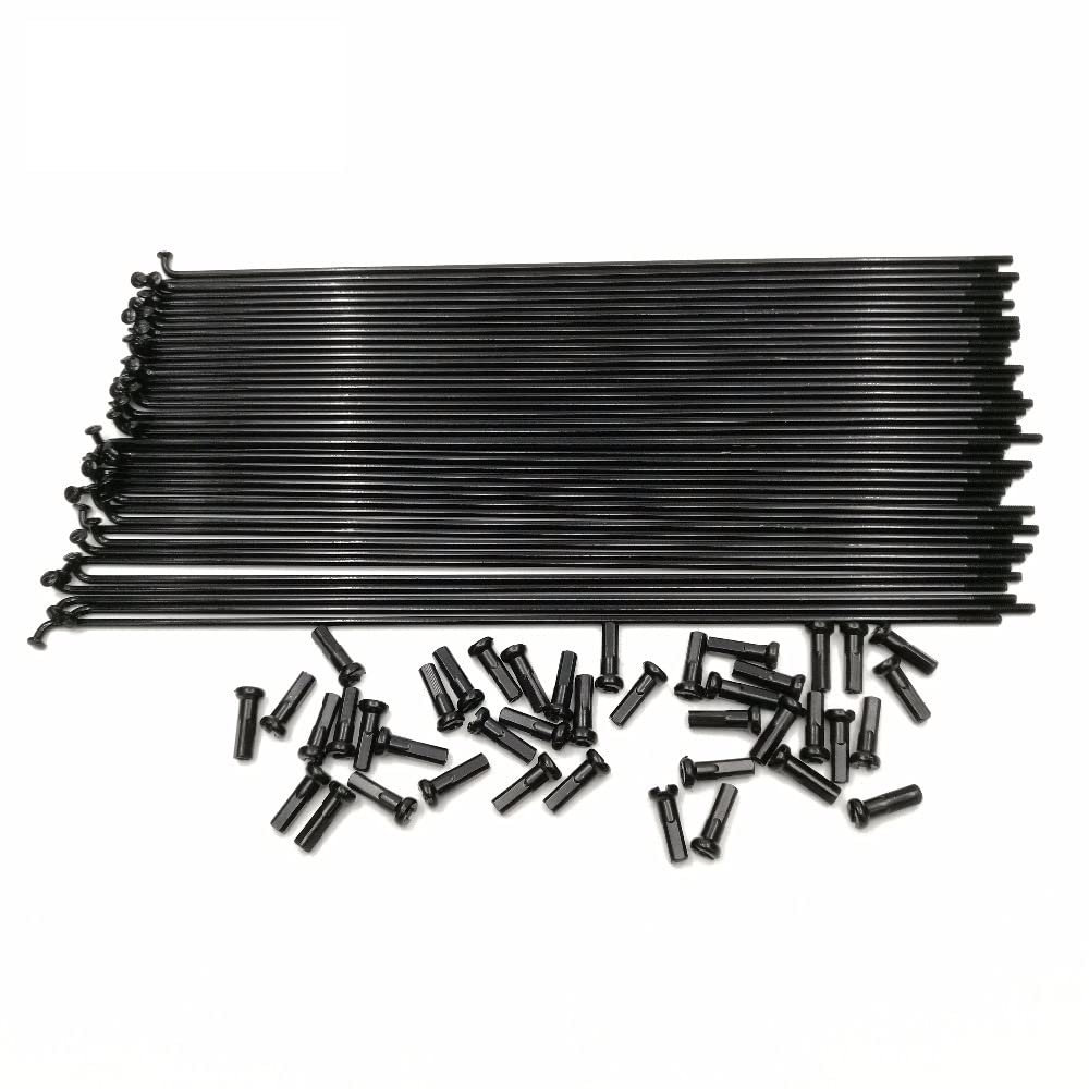 Rayons de vélo noirs J-Bend 2.0mm en acier 45# pour roue de VTT