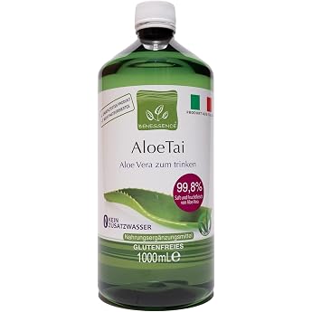 Benessence - Aloe Juice Aloe Vera Juice with Real Pulp - Not Pasteurised and Unfiltered - 1L
