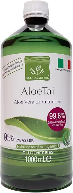 Benessence Aloe Vera Saft - Ungefiltert & Nicht Pasteurisiert - 1L