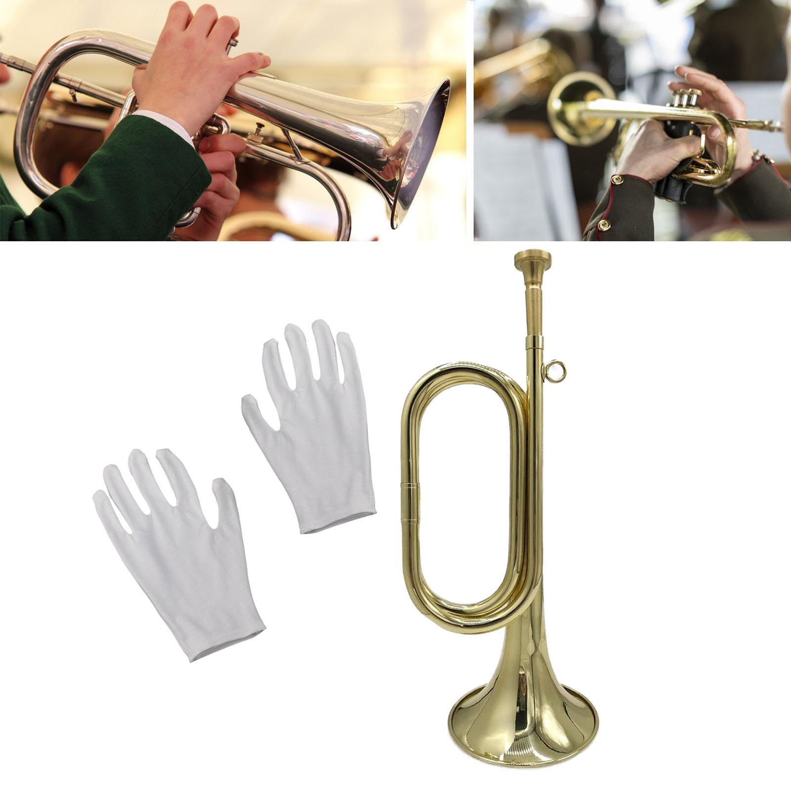F Fityle Trompeta, instrumento de viento metal, instrumento musical ligero, trompeta de caballería para principiantes, espectáculos, orquesta, niños y, Style B
