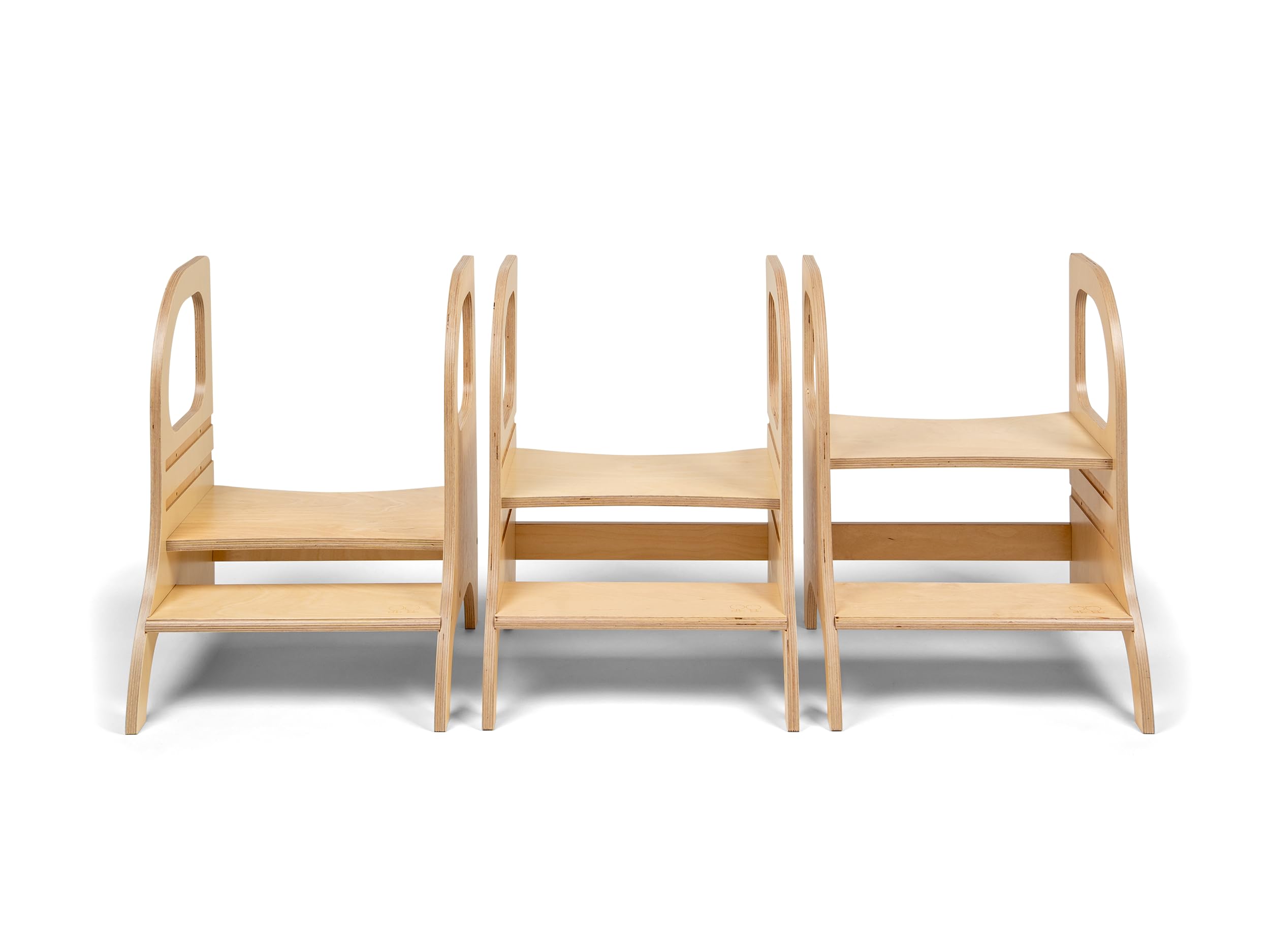 Ette Tete MIIMO • Marchepied pour Enfant à Hauteur réglable • Tabouret de Toilette d'apprentissage de la propreté (en Bois)