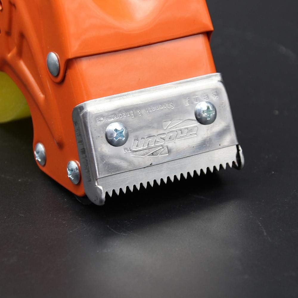 Heavy Duty Metal Handheld 2" Inch Tape Gun Dispenser - Packing, Packaging, Sealing, with Cutter & Reverse Stopper (Tape Not Included) (1 Pack Yellow) : Office Products