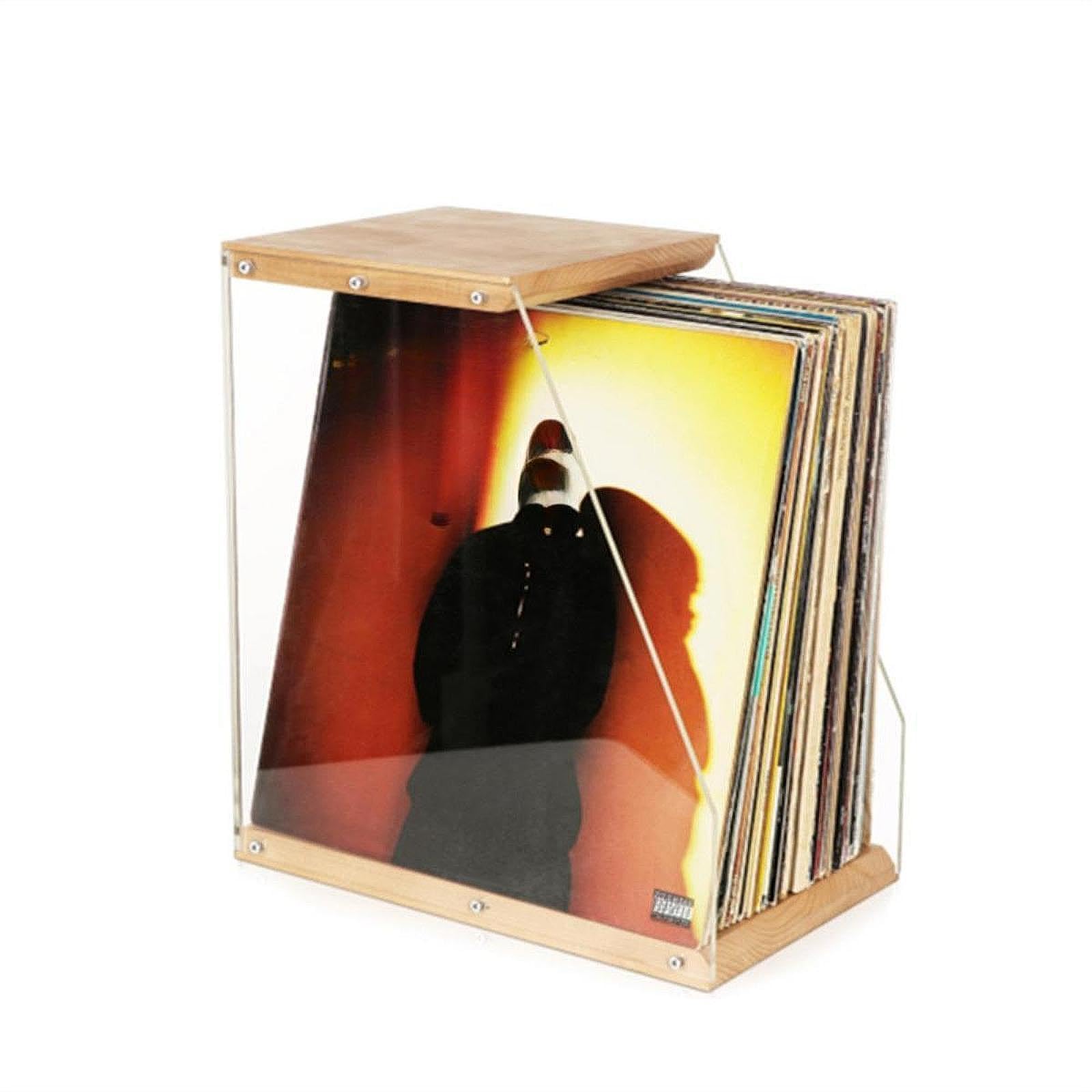 Espositore per Dischi in Vinile, Contenitore per Dischi, per Casa, Libri, Ufficio