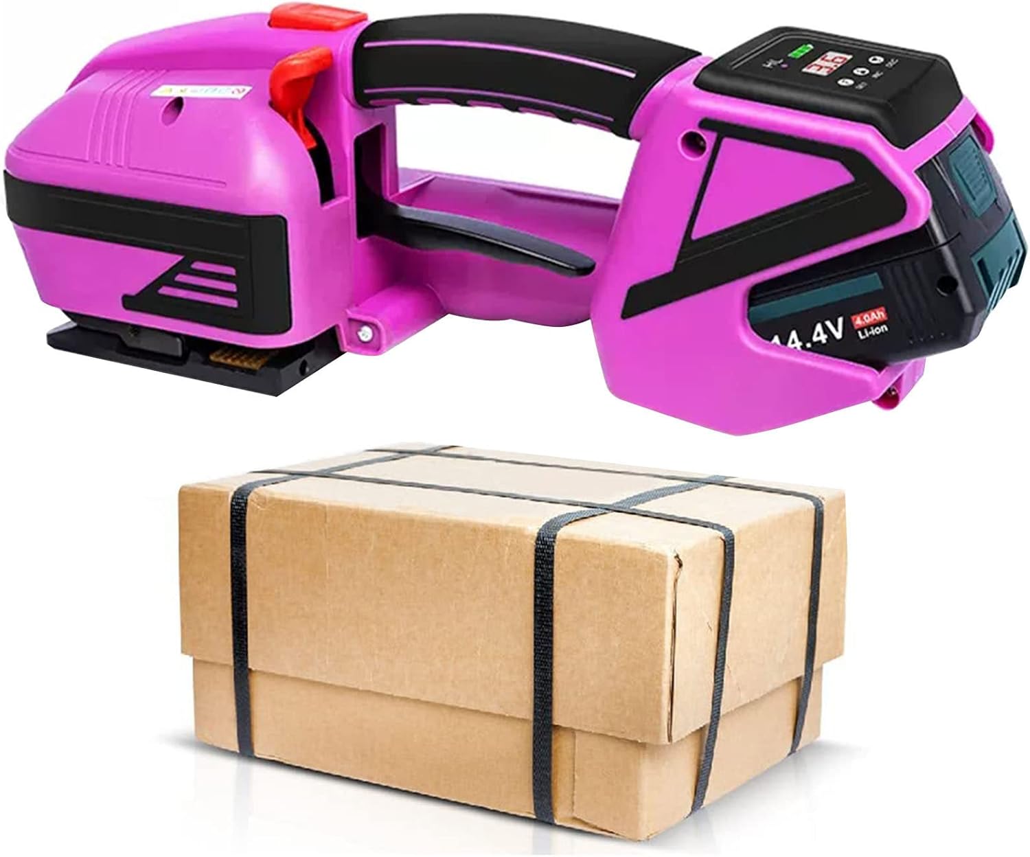 バッテリー付き電動溶接ストラッピングマシン、PET/PPストラップ用自動ストラッピングツール、梱包用ハンドヘルドバンドツール、ストラ