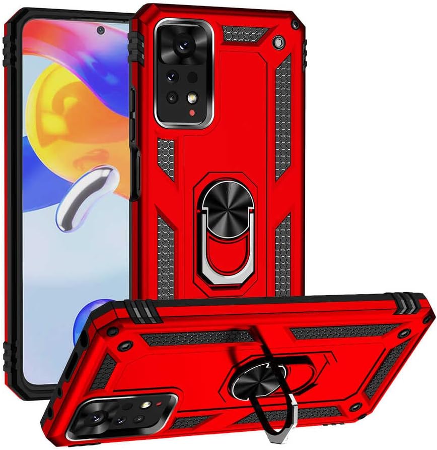 Zore Xiaomi ile uyumlu Redmi Note 11 Pro 5G Kılıf Zore Vega Kapak Kırmızı