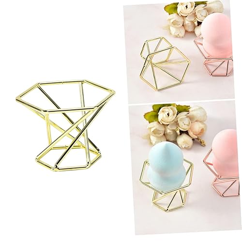 Miniatura 8 de Soporte elegante para esponja de maquillaje, 2 unidades, de acero inoxidable, diseño elegante para secado rápido, fácil acceso, para mujeres y