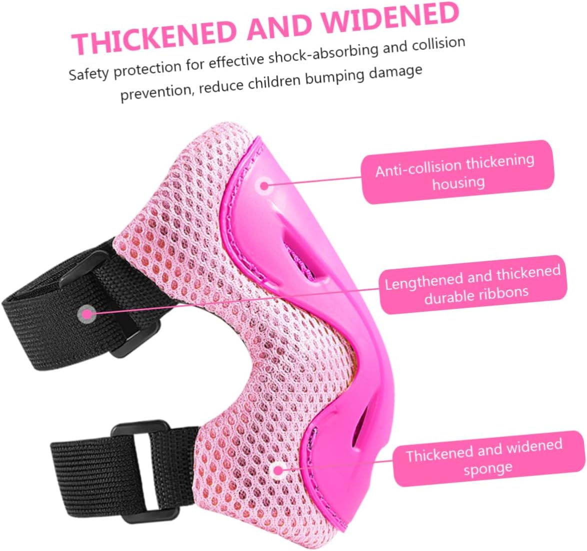 UPKOCH Boys and Girls Skating Gear Set 7pcs Protective Gear Kit Elbow Guard Kneecap for Boys Girls Adjustable Straps Ventilated Linings 4-15 Years Old