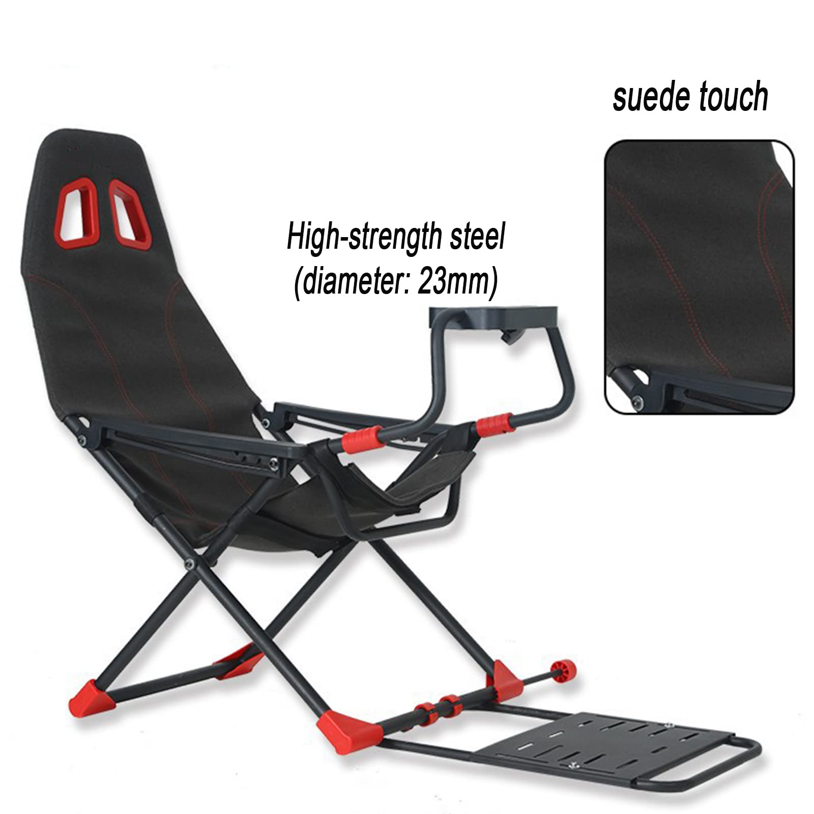 Simulatore di ruota da corsa regolabile con sedile ergonomico - Design pieghevole per console di gioco e PC