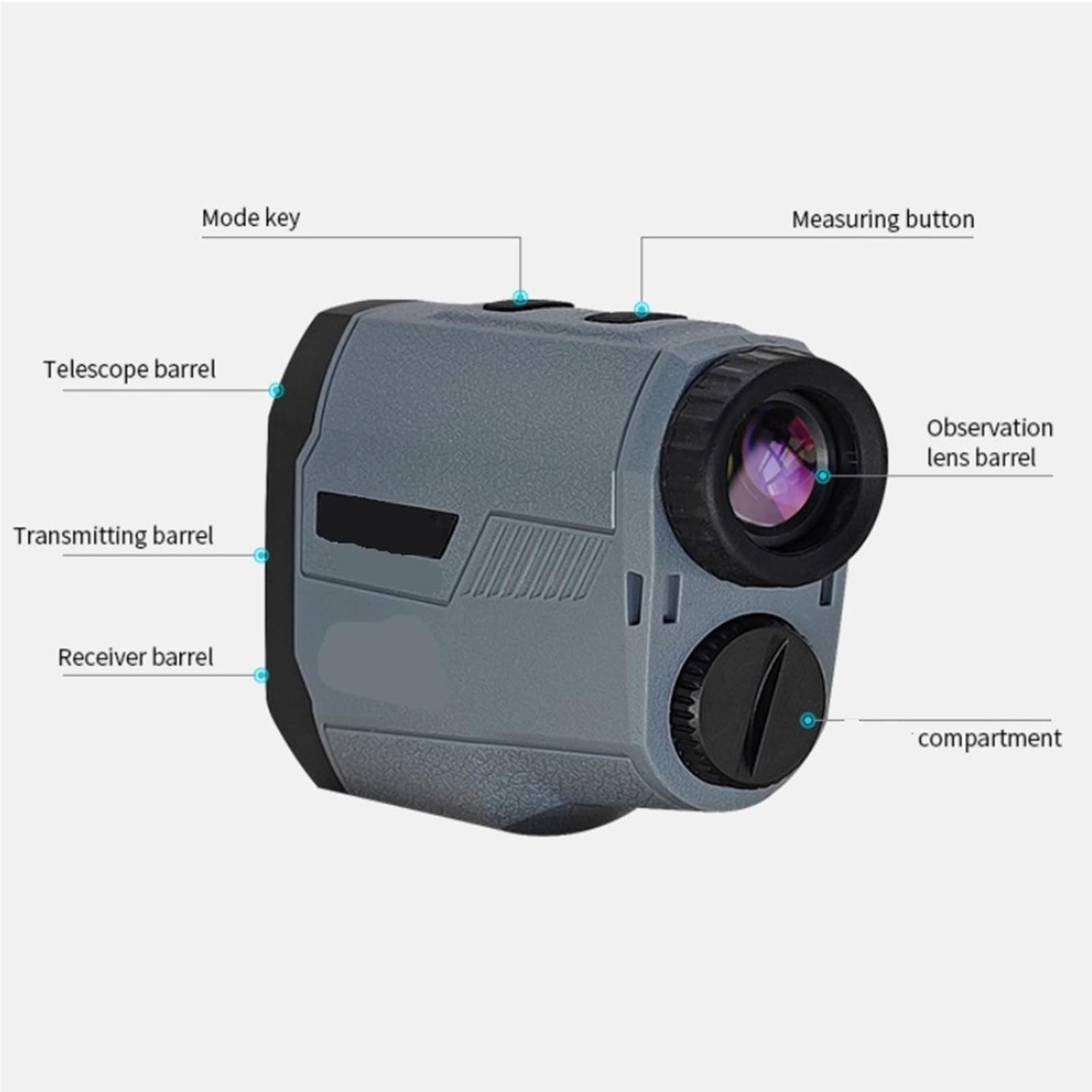 Telescopio de Mano, Telescopio Al Aire Libre del Telémetro Golf con Capacidad De La Medida Altura Y Ángulo 650 Metros,para observación de Aves