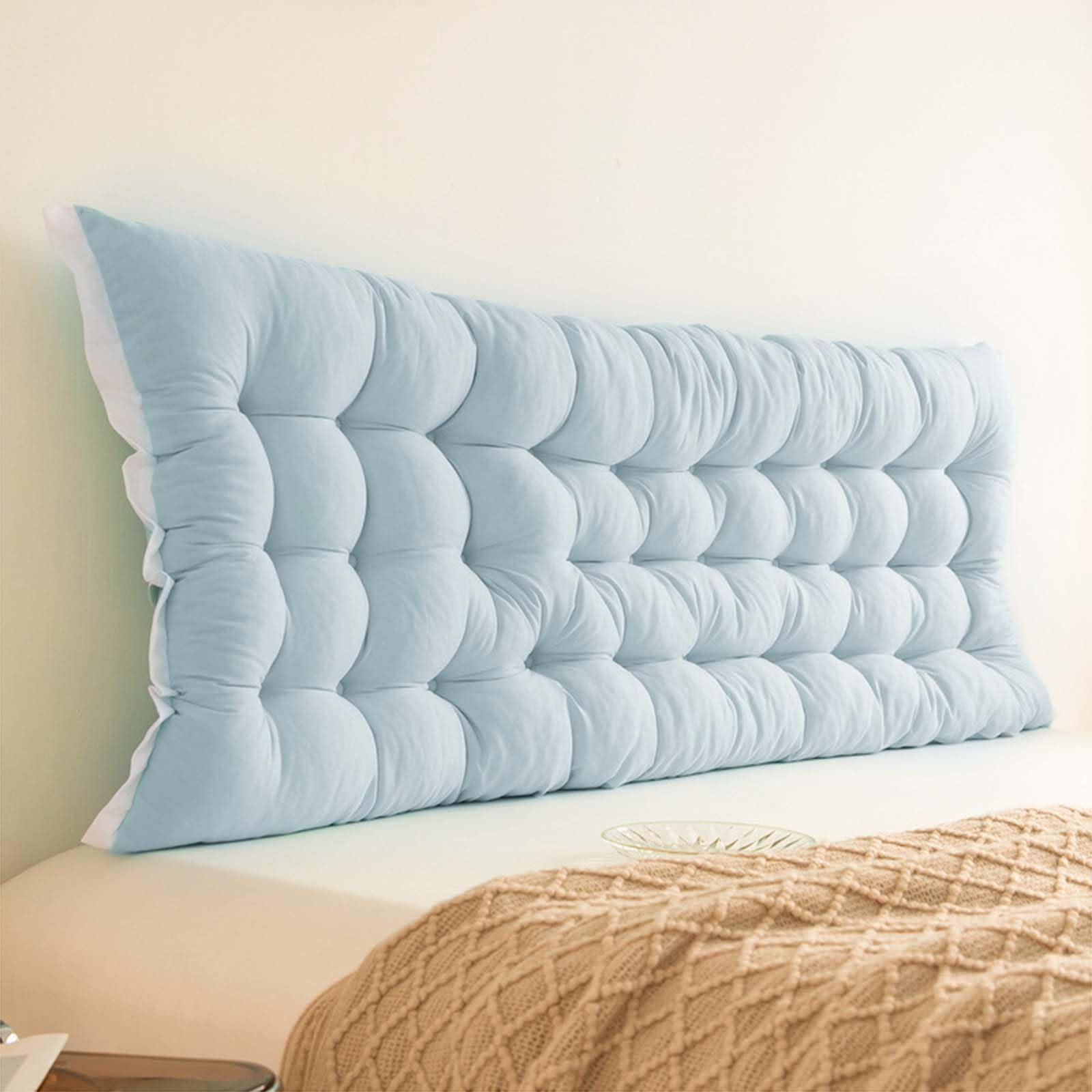 Bed Wedge Pillow Full/King/Queen/Single Size - Large Backrest Lumbar Support Cushion For Reading & Sofa - Headboard Pillow — image 1