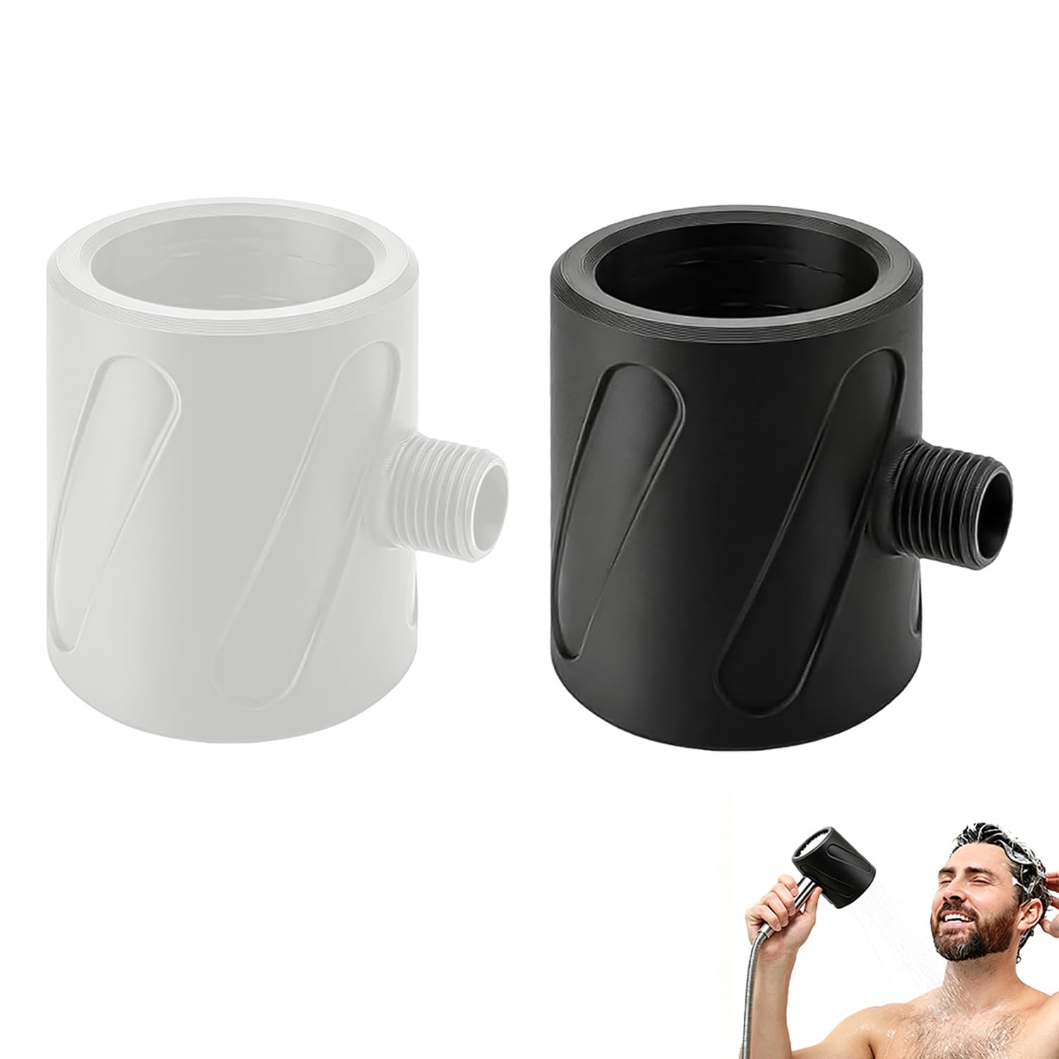 2Pcs Universal Bathroom Shower Head for Men 2026 Upgraded Men’s Handheld Shower Heads Massager with 360° Spiral Nozzle High-Pressure Wide Coverage Cleaning Showery Turbo Shower Head for Home Hotel