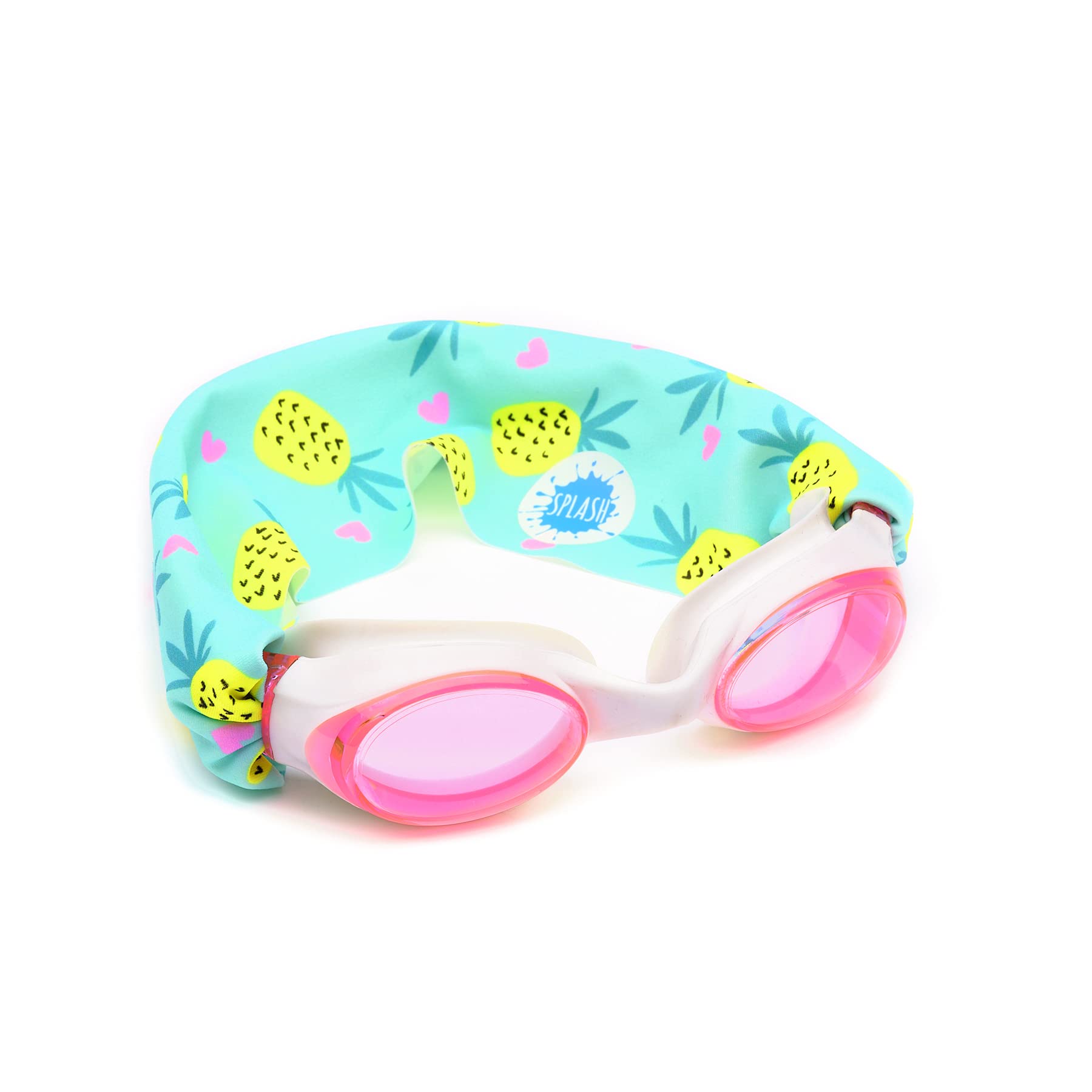 Splash PlaceSWIM GOGGLES with Fabric Strap - Adult & Kids Swim Goggles - PINKS & PURPLES