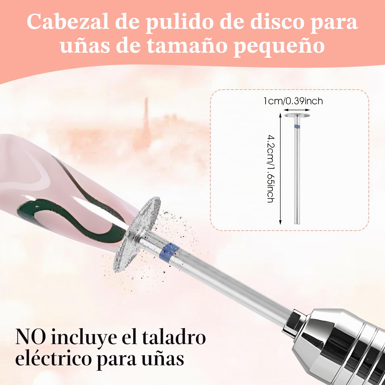 Andibro 2 brocas de disco de lijado para uñas, lima eléctrica para pies, discos removedores de piel dura, almohadillas de carburo de esmeril, almohadillas para quitar callos de pedicura, papel de lija