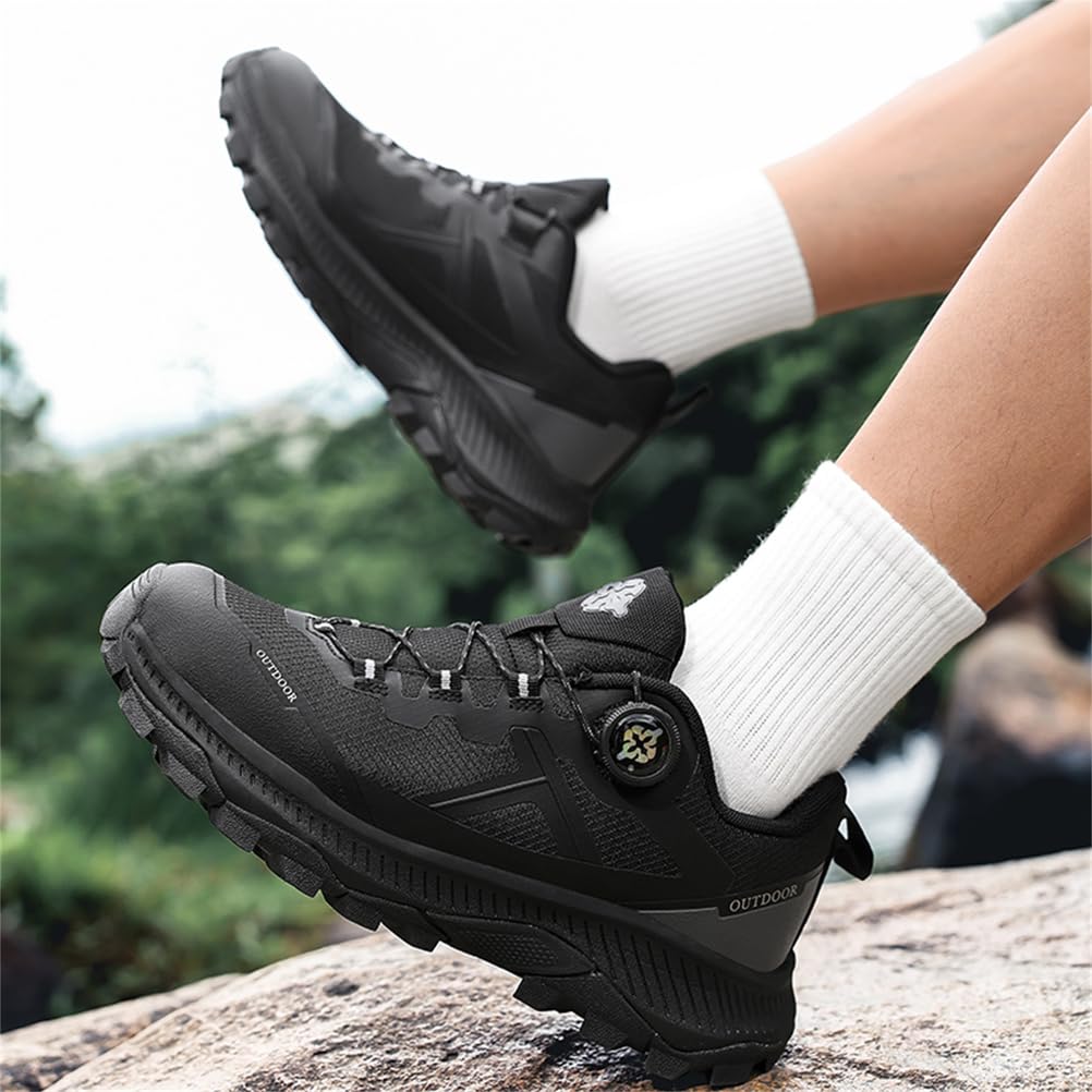 JiuQing Herren Wanderschuhe Mit Niedriger Leibhöhe Wasserdicht Leicht Für Trail- Und Rucksacktouren Camping