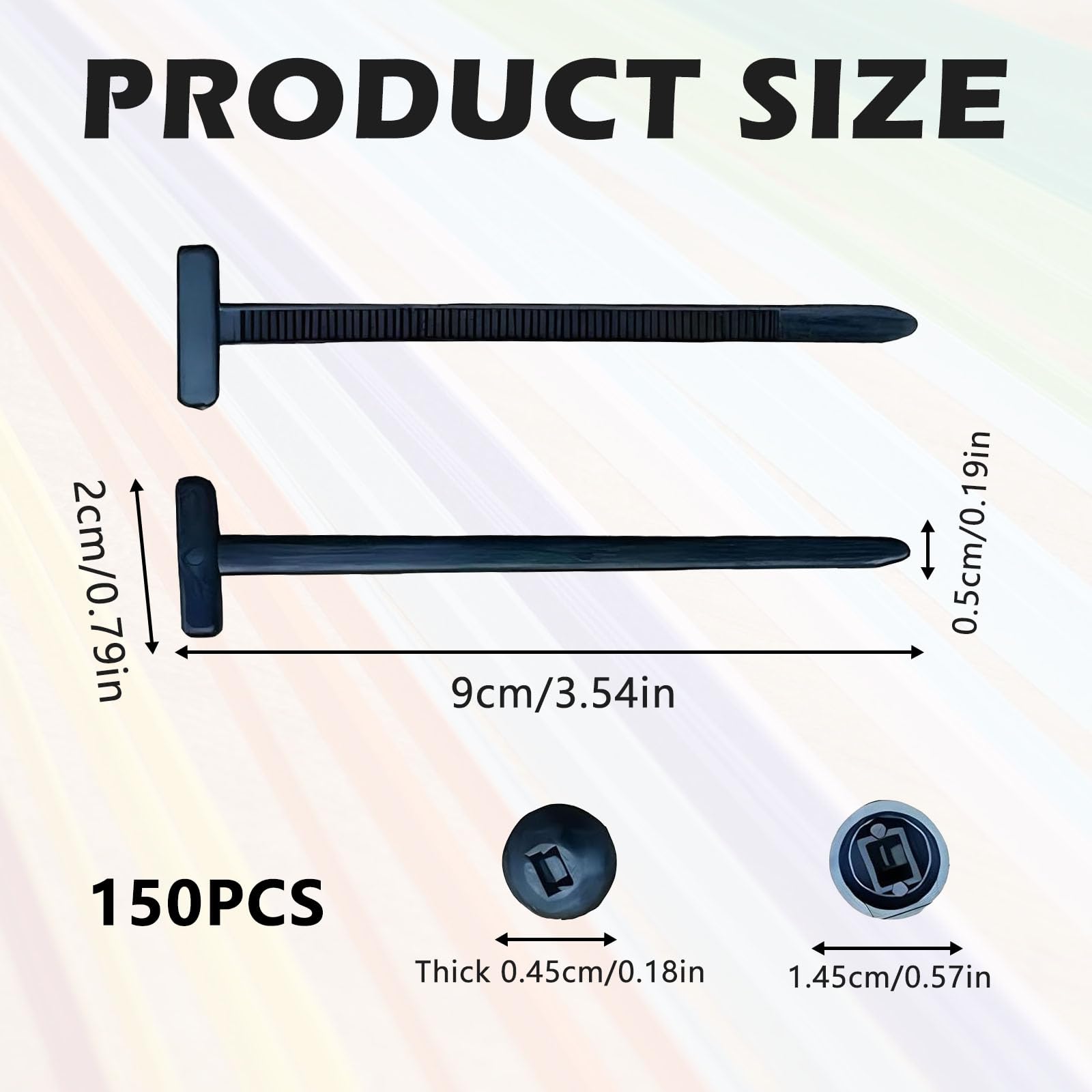 150 pcs Cable tie Buckle, Nylon Universal Cable tie Buckle, Design with pins and Buttons - Image 2
