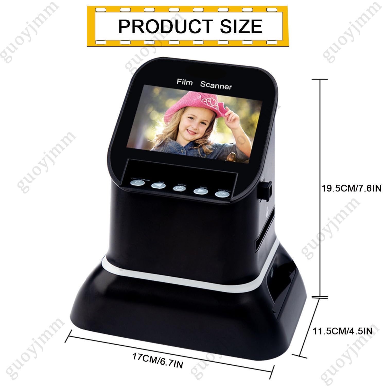 Scanner per Diapositive, Scanner per Foto da Vecchie a digitali veloci, Scanner per Diapositive da 35 mm a digitali, Scanner per Foto Negative da 22 MP, Ampio Display da 4,3" e HDMI