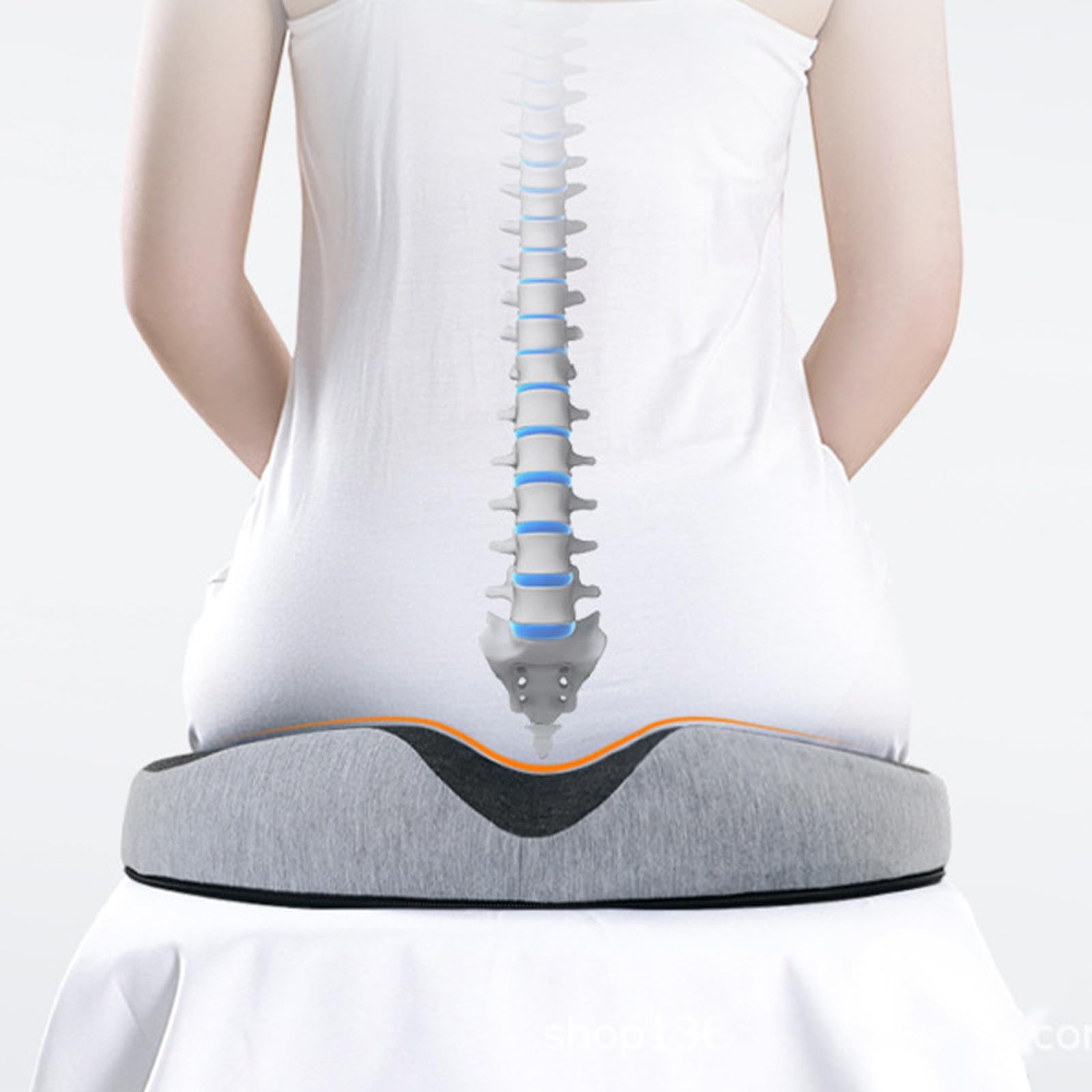 Cuscino ergonomico in Memory Foam per Sedia, allevia l'affaticamento da Seduta, è Resistente e Facile da Pulire.