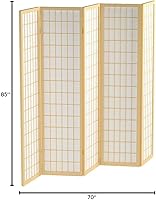 Vista 156 de Red Lantern Panel de ventana Shoji de 6 pies de alto, divisor de habitación de 3 paneles de palisandro
