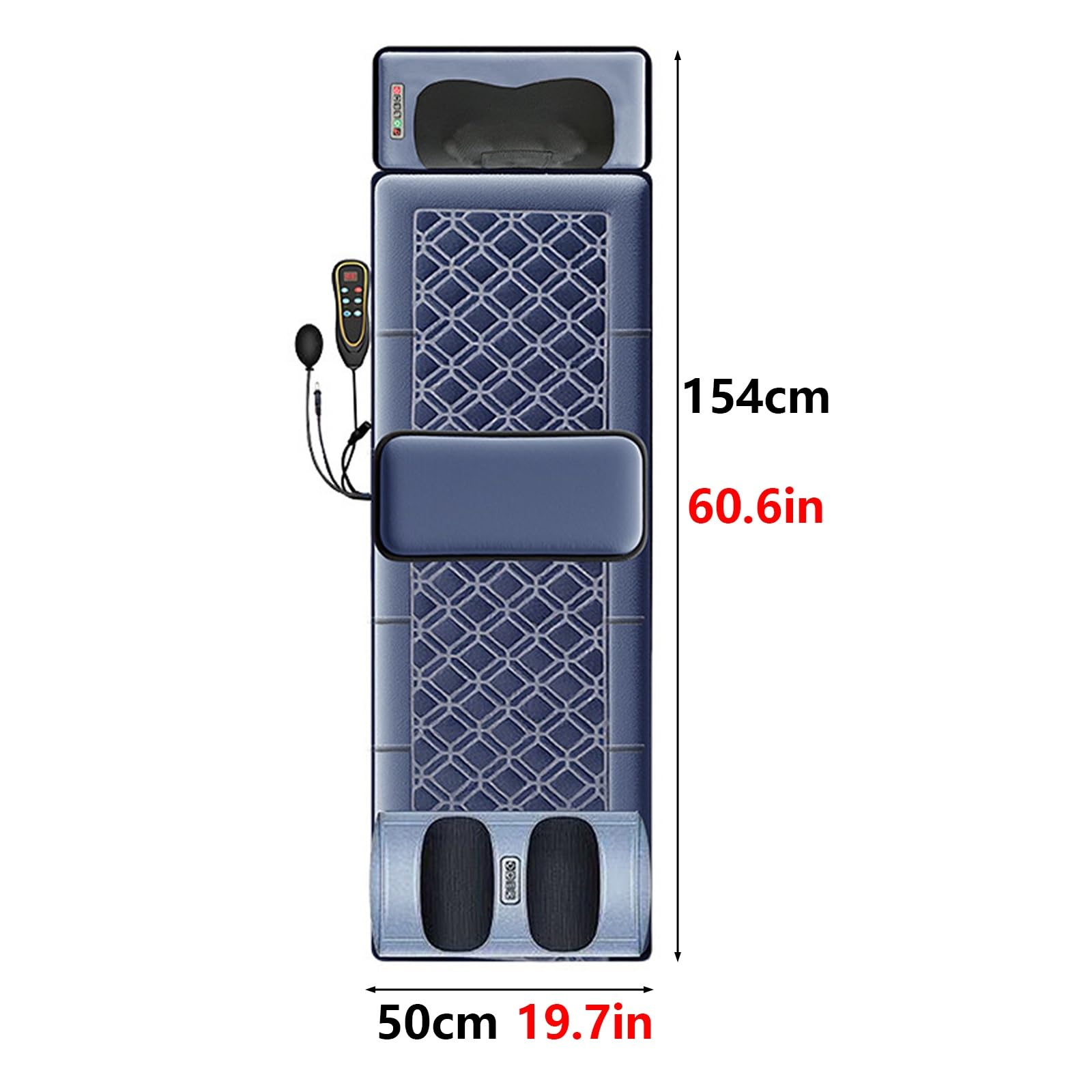 Colchon Masajeador 9 Niveles De Intensidad y Configuraciones Terapia de Calor a Temperatura Constante Colchoneta Masajeadora Cuerpo Entero Ideal para Sofás y Oficinas
