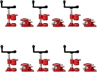 DUPDMKIN 6 Pack 3/4 Inch Heavy Duty Pipe Clamps for Woodworking - Quick Release Cast Iron Wood Gluing Clamps for DIY Carpentry Home Improvement