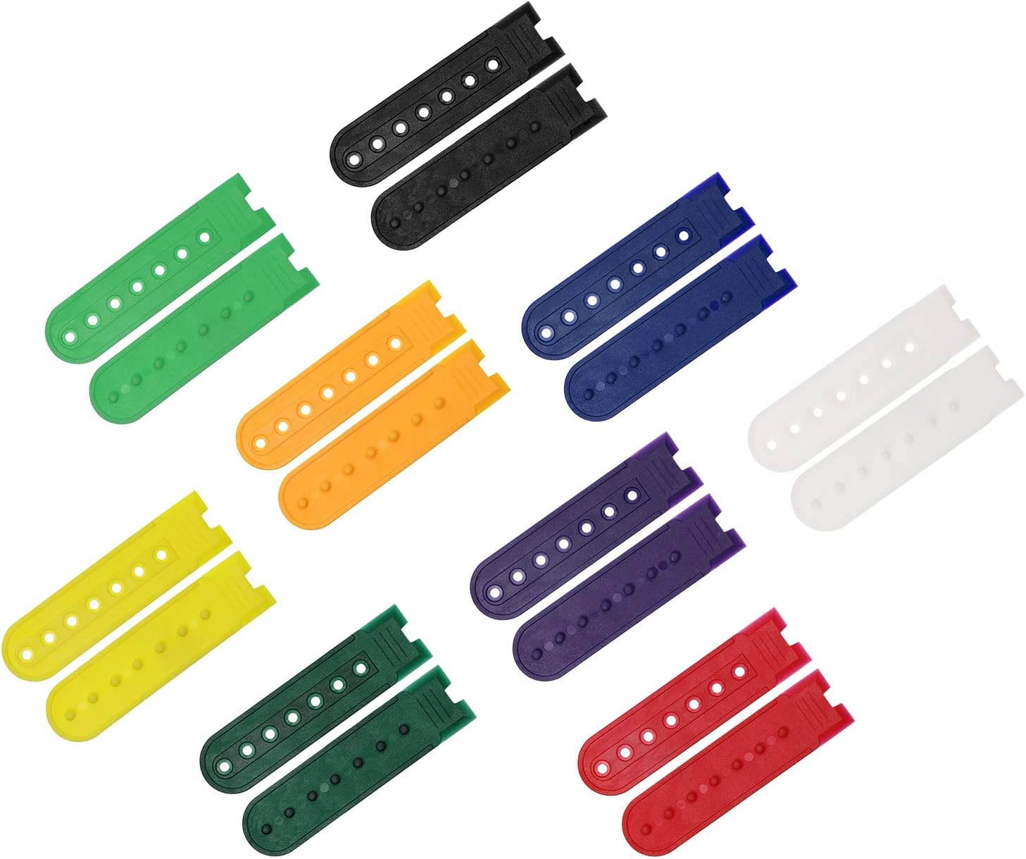 PENTA ANGEL 9 Pairs Plastic Snapback Strap with 7 Holes Hats Caps Replacement Fastener Repair Snap Buckle Strap (9 Colors)