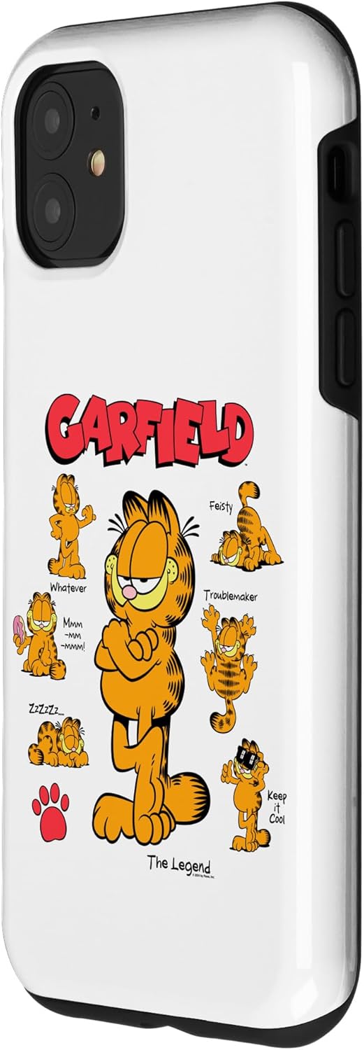 Garfield Classic Multi Moods with Logo/Pawprint "The Legend" Case for iPhone 11