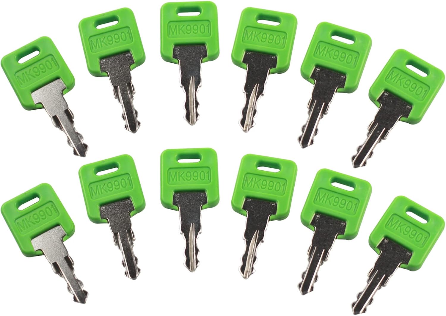 RV Key MK9901 6601 Replacement Set, 12-Pack, Green, Keypad Lock | 6601 RV Keys