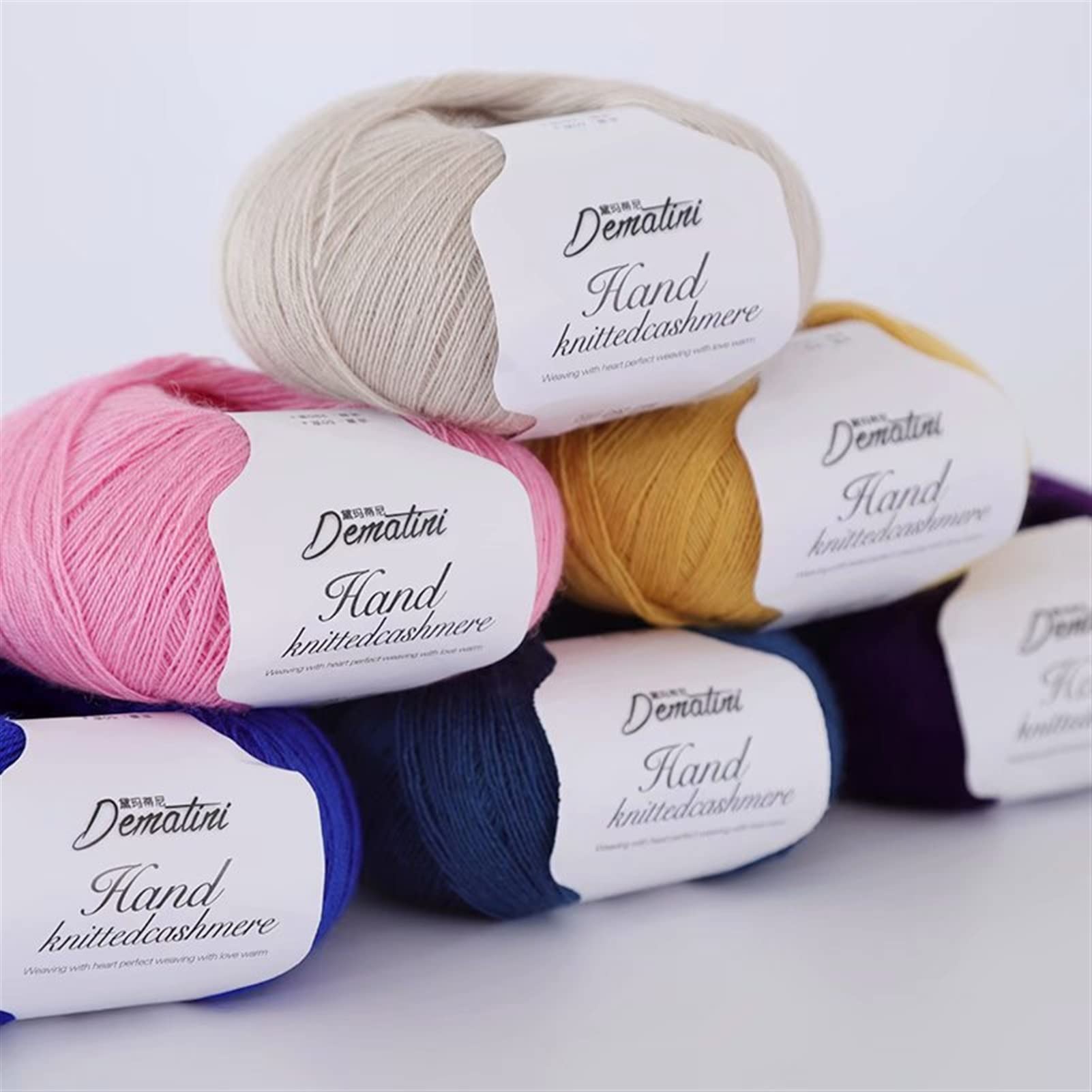 5 Pezzi Sciarpa a Mano a Maglia a Mano in Cashmere a Mano a Maglia (Color : 04 5 PCS)