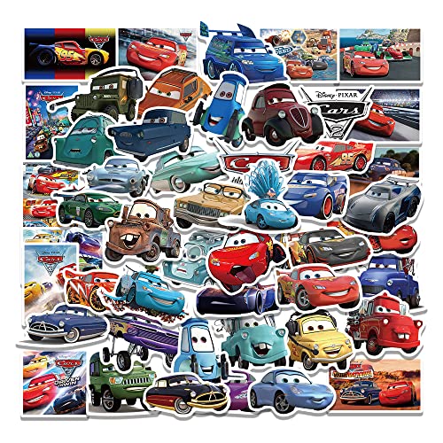 50 Stück Cars Aufkleber für Laptop, Stoßstange, Skateboard,...