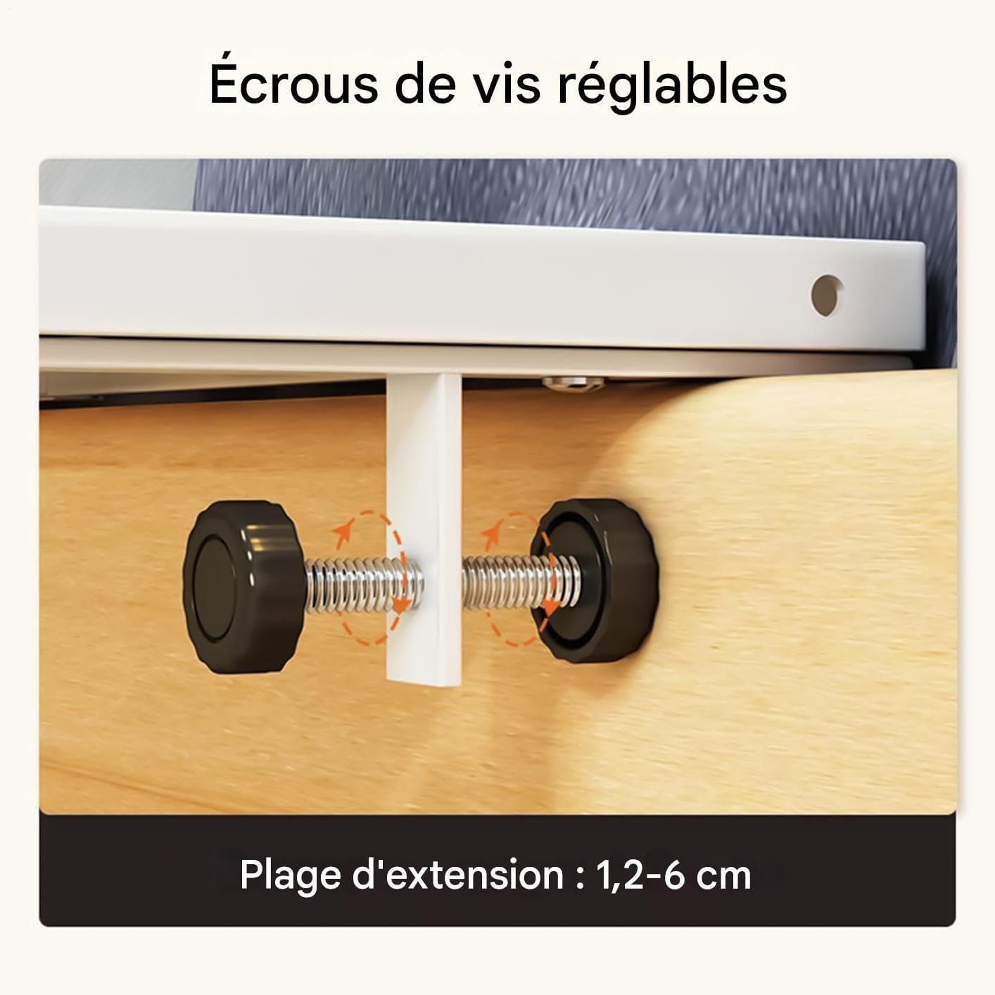 Vassoio da letto espandibile per camera da letto, in acciaio al carbonio, capacità 15 kg, perfetto per alimenti e computer portatili, ideale per studenti e appartamenti