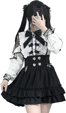 Jirai Kei Gyaru Shoujo Girl Clothes Cutecore Goth Jojifuku Y2K Tenshi Kawaii Harajuku Emo Jfashion