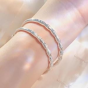 Amazon.com: ZHOUYF Women 925 Sterling Silver Bangle Bracelets