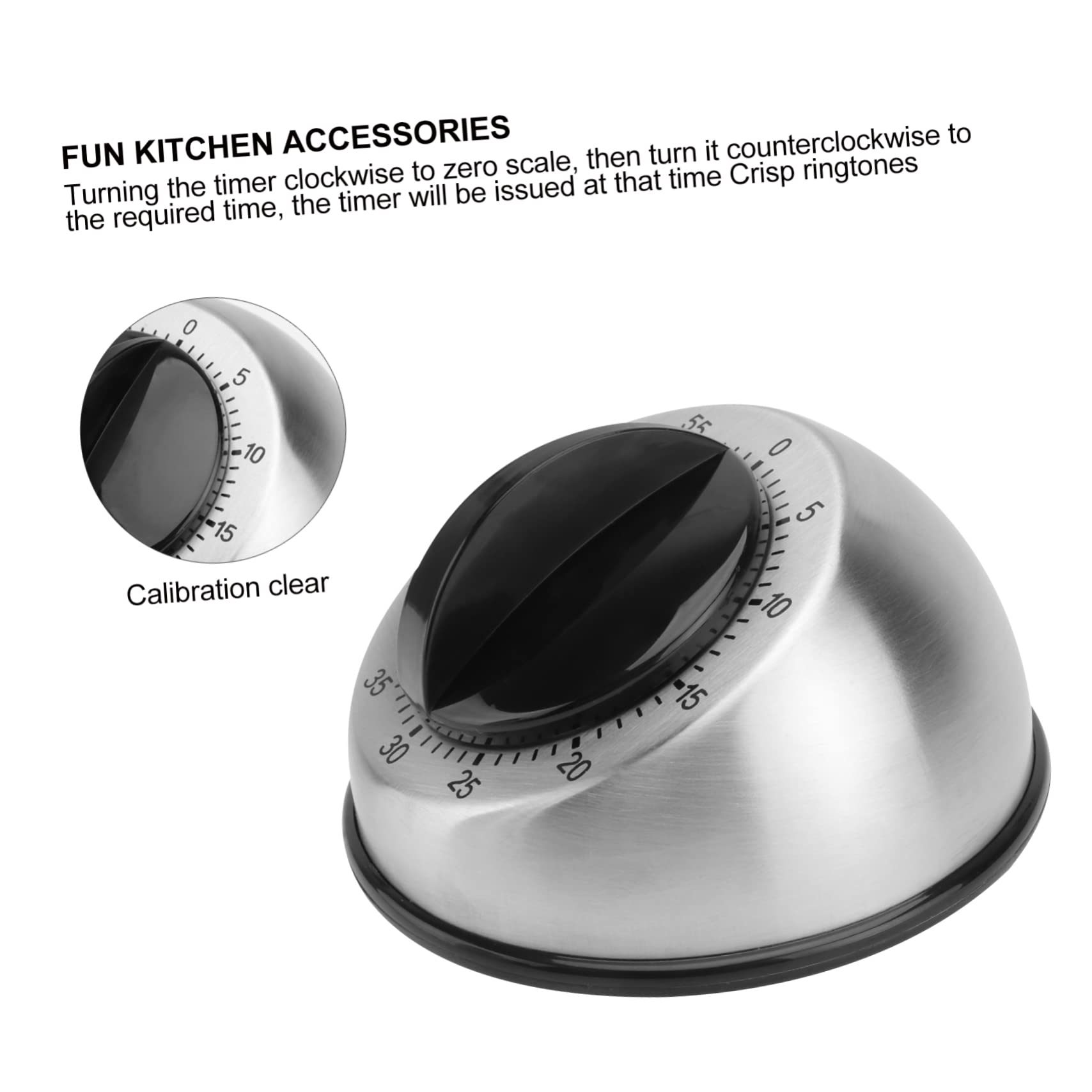BESTonZON 3stücke Küchentimer Mechanisch Praktischer Zeitmanagement-Tool Für Junge Köche Farbwahl Zufällig Zum Backen Und Kochen Batterie Und Stromlos Minuten Countdown Eieruhr Haushalt