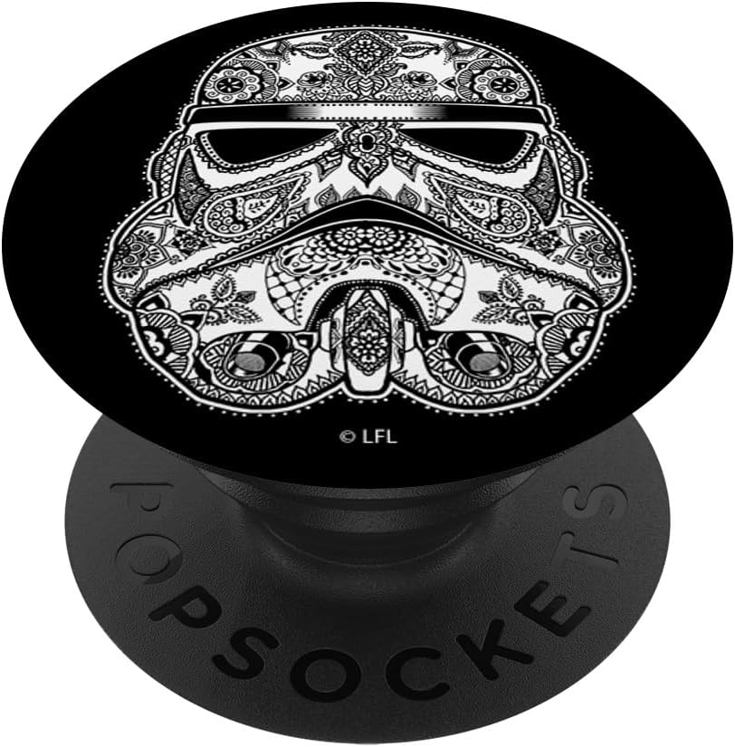 Star Wars Stormtrooper Artsy Henna Casco Diseño PopSockets Agarre y soporte para teléfonos y tabletas