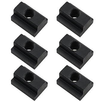 T-Slot Nuts LUORNG 6pcs M8 Thread Slot Nuts Tables Tapped Through Slot T-Nuts Furniture Accessories