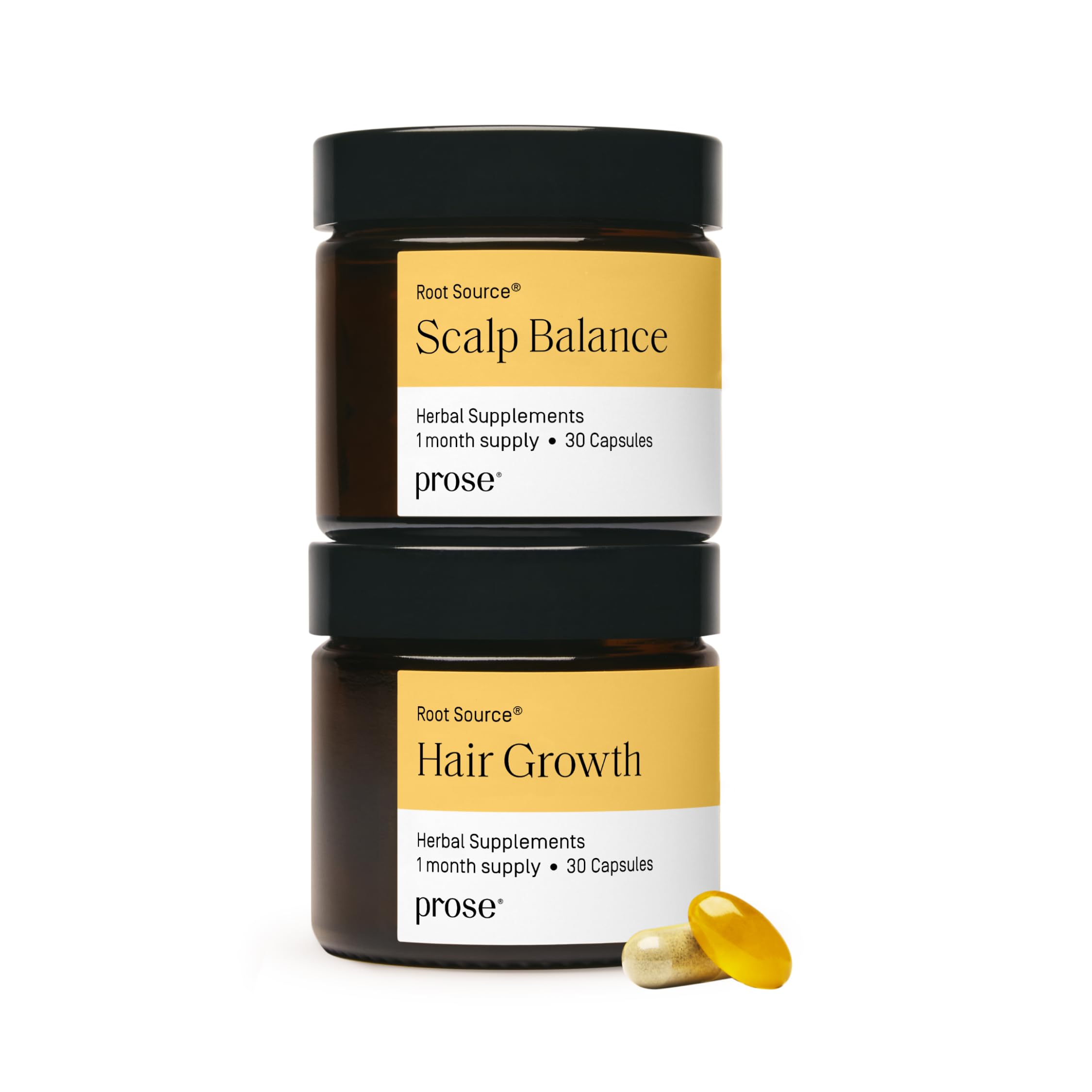 Prose Women's Hair Growth & Scalp Balance Supplements, Root Source® Boosted with Biotin, Clinically Proven Growth Complex for Visibly Fuller Hair in 90 Days, 30 Day Supply (2 Daily Capsules)