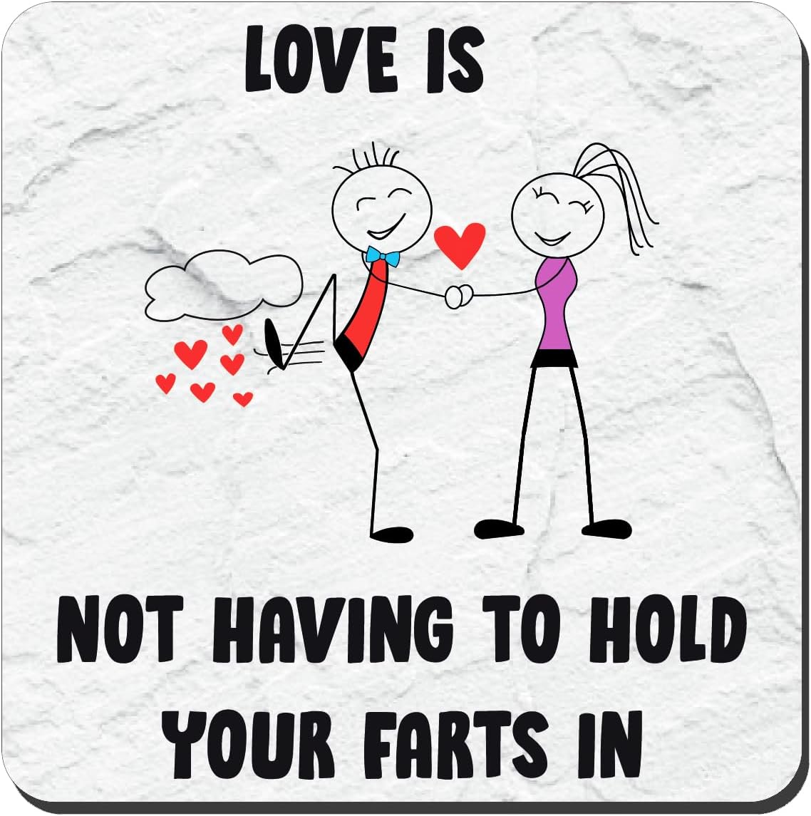 Funny Valentines Gift For Him Funny Valentines Gift For Her Present Joke Coffee Tea Mug Coaster Love Is Not Having To Hold Your Farts In Gifts For Husband Wife Girlfriend Boyfriend