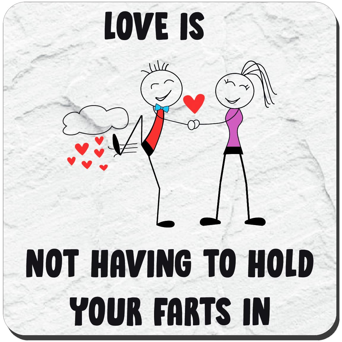 Funny Valentines Gift For Him Funny Valentines Gift For Her Present Joke Coffee Tea Mug Coaster Love Is Not Having To Hold Your Farts In Gifts For Husband Wife Girlfriend Boyfriend
