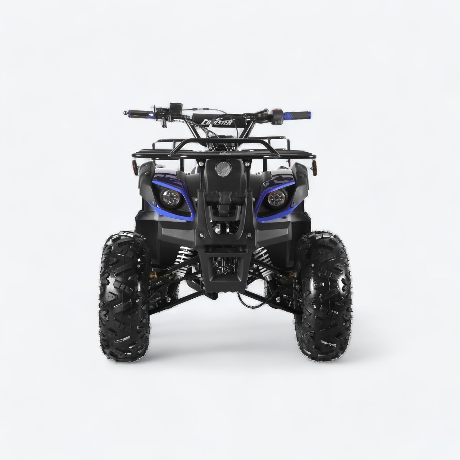 Coolster 125cc ATV with Automatic Transmission, Reverse Gear, LED Headlights & Off-Road Oversized Tires (19x7-8 / 18x9.5-8), Gas Powered 125 cc Four Wheeler with Electric Start, Blue