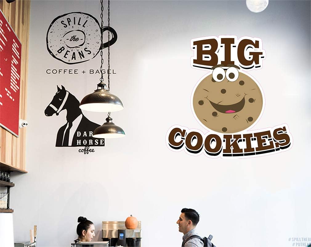 Die-Cut Sticker Multiple Sizes Big Cookies Restaurant & Food Big Cookies Indoor Decal Concession Sign Brown 24in Longest Side